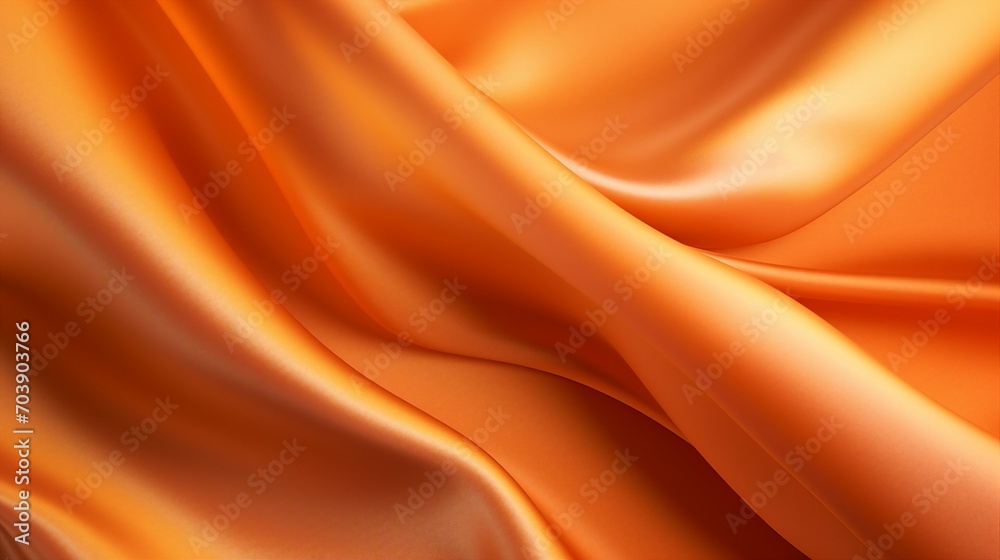 Luxurious Orange Cloth Background with Elegant Gold Texture - Modern Interior Decor for Stylish Living Spaces, Close-up Macro Detail for Fashion and Art