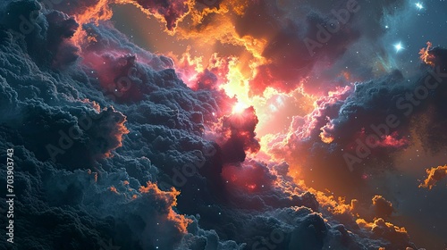 Mysterious Universe Space Nebula Elements This, Background Banner HD © Alex Cuong