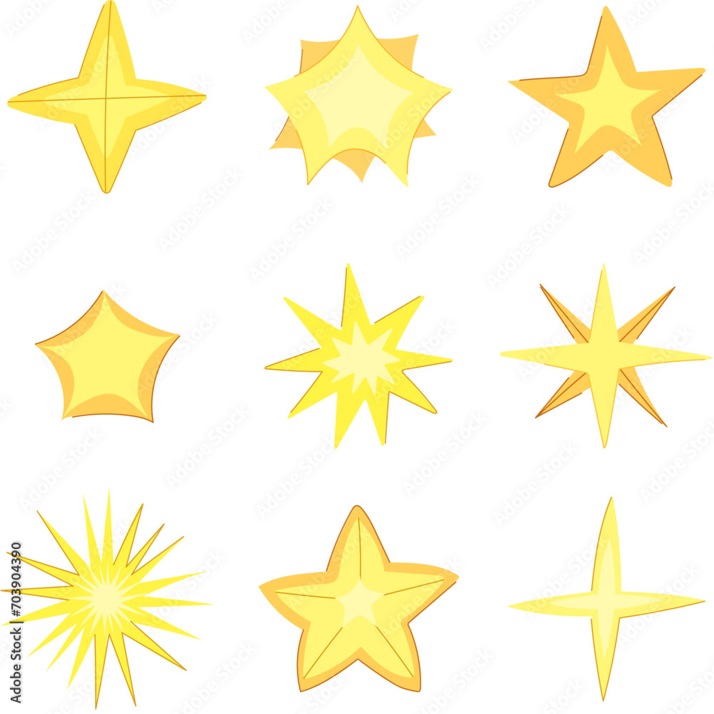 star set cartoon. symbol sign, christmas review, silhouette best star sign. isolated symbol vector illustration