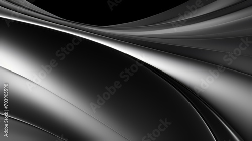 Abstract Black and Silver Art - Light Gray Tones - AI Generated
