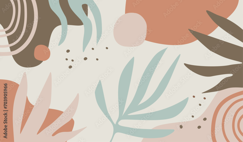 Naklejka premium Hand drawn soft earth tones background