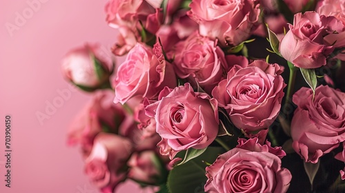 pink roses bouquet wallpaper  © kiimoshi