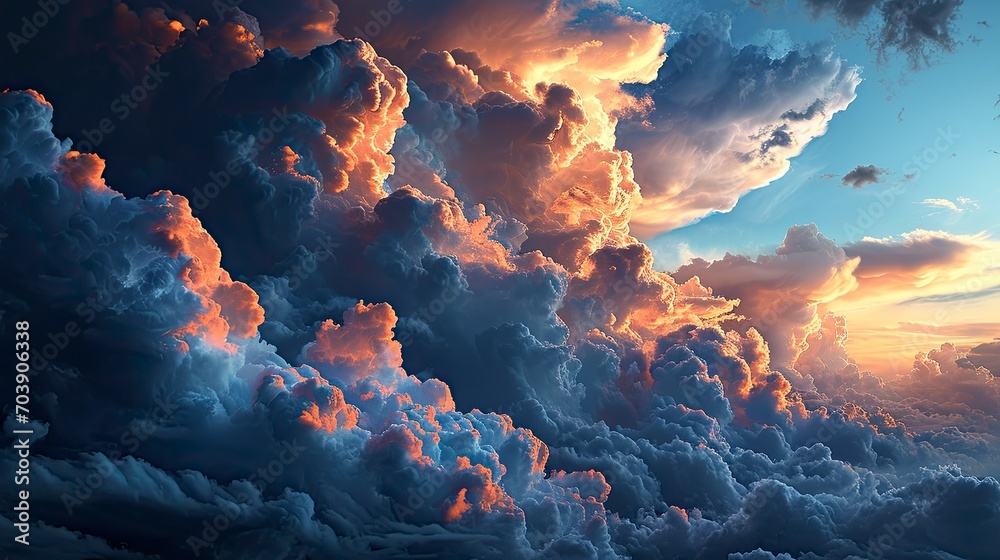 Realistic Cloud Overlays On Black Background, Background Banner HD
