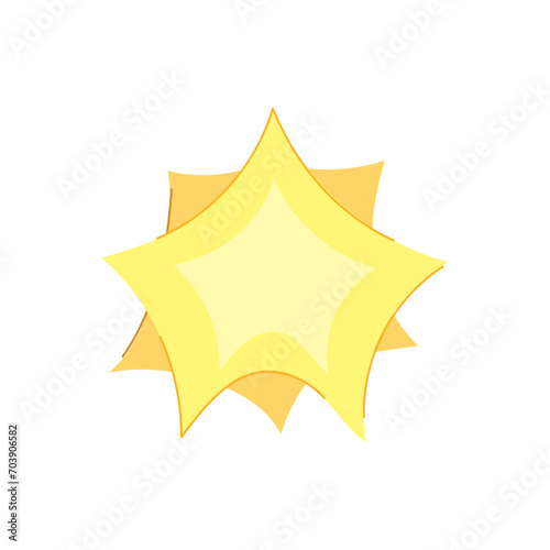silhouette star cartoon. best element  yellow magic  five quality silhouette star sign. isolated symbol vector illustration