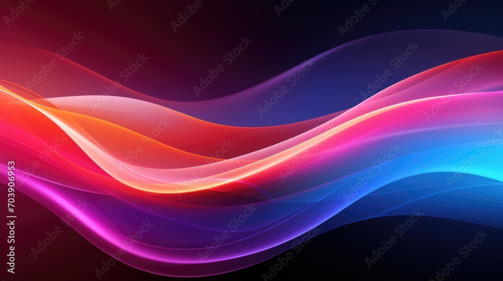 Fototapeta premium colorful Energy Flow and line connection in dark Background