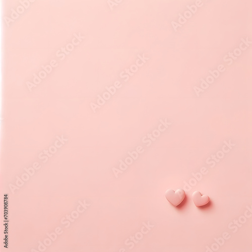 pink hearts on paper background
