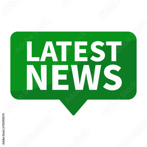 Latest News In Green Rectangle Shape For Trending Hot Information Announcement Marketing Social Media
