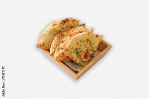 Garlic brad on a White Background