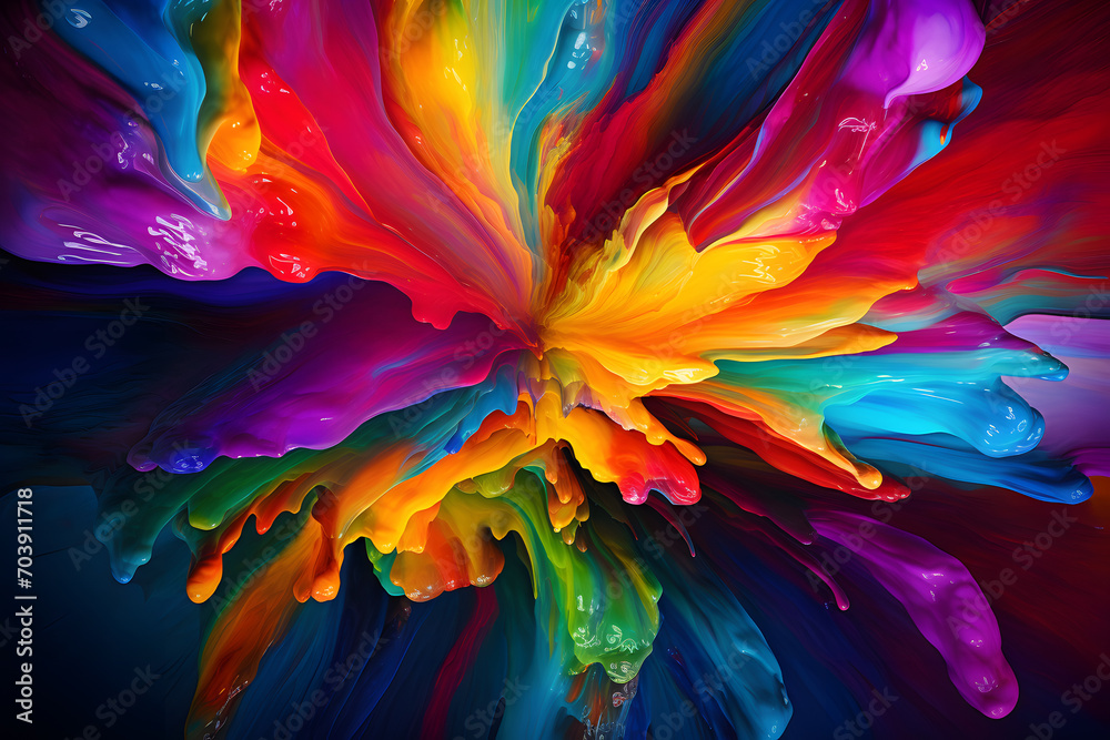 Abstract Color Splash: Bursting Hues