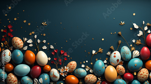 Easter eggs pattern  illustrator design   Easter day background