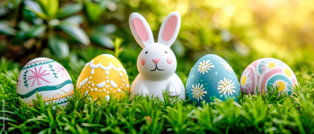 Easter Greeting Card Happy Easter Illustration Graphic Fröhliche Ostern Banner Wallpaper Double-Card Background Brainstorming Family Digital Art Magazine Poster
