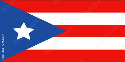 National and official flag of Puerto Rico svg file photo