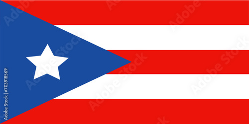 National and official flag of Puerto Rico svg file