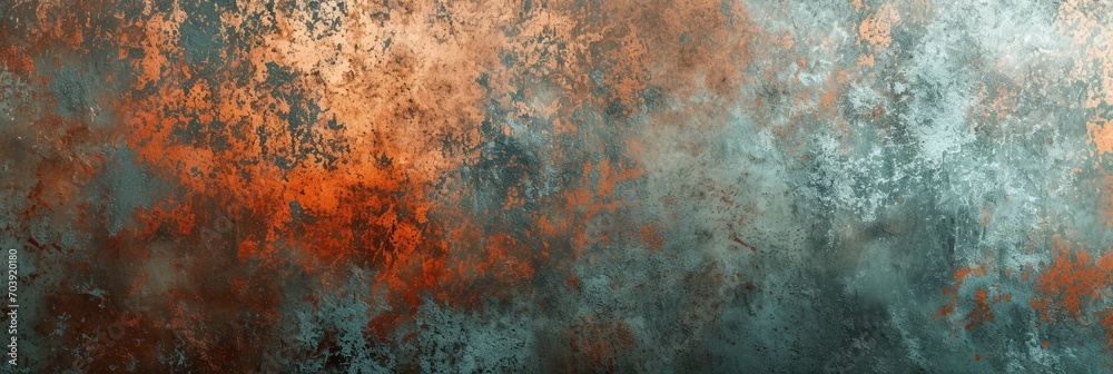 Grunge Background Texture in the Style Chrome & Copper - Amazing Grunge Wallpaper created with Generative AI Technology - obrazy, fototapety, plakaty 