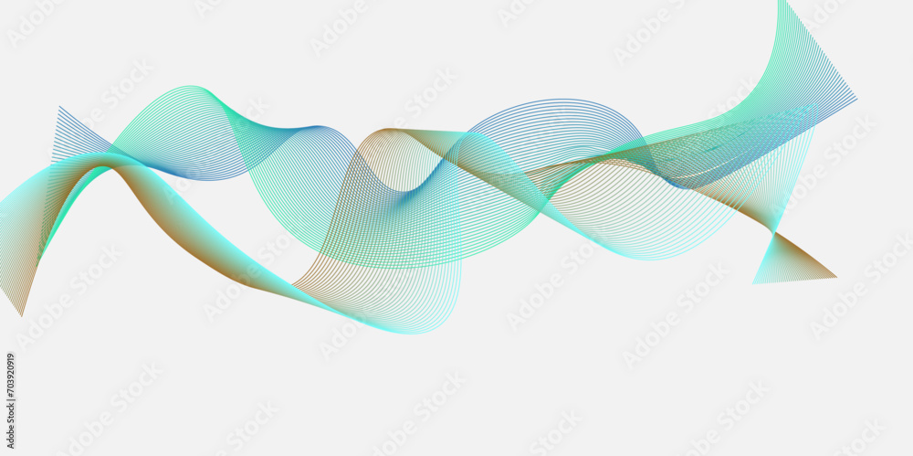 Vectors Abstract wavy information technology smooth wave lines background. Design used for banner, , cover, web, flyer, card web design, poster, texture, slide, presentation, magazine. - obrazy, fototapety, plakaty 