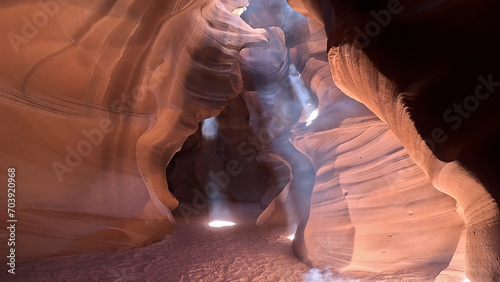 Antelope Canyon lights and rocks arizona usa