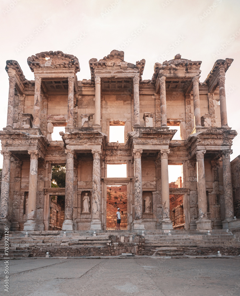 Effesus, Turkey. An ancient city, ruins of an old Celsus library