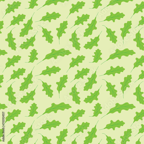 Abstract Harmony: A Seamless Blend of Colors and Shapes Leaf Pattern © Rubbble