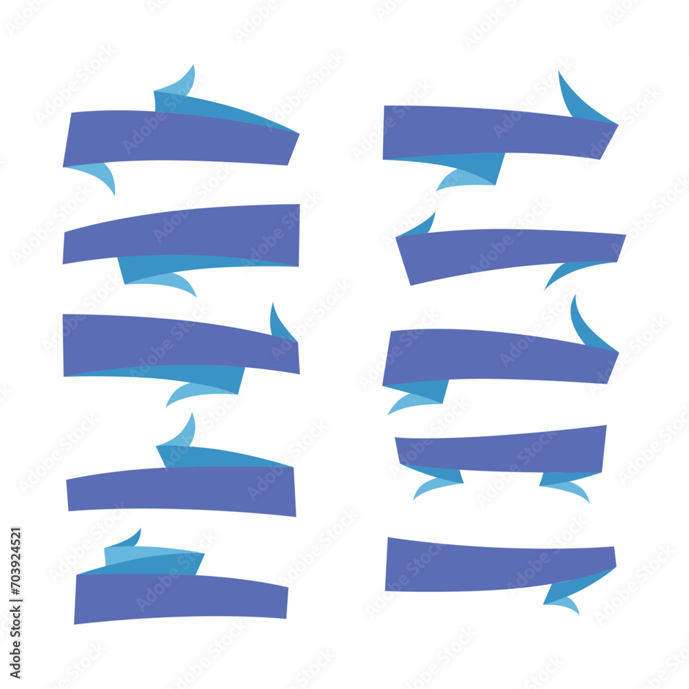 Set of ribbons banners vector illustration