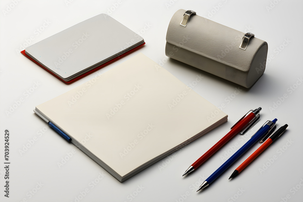 Writing utensil and blank notepad Writing utensil and blank notepad