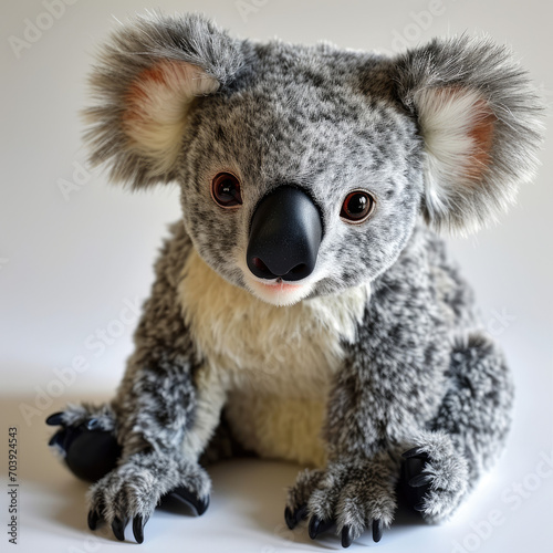 Cuddly Koala Charm: Ash and Charcoal Design