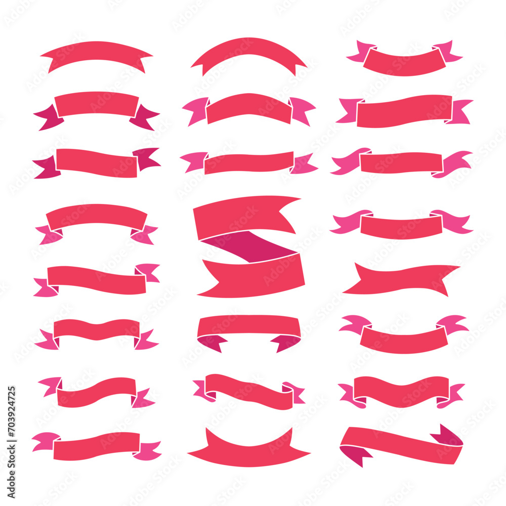 Set of ribbons banners vector illustration Set of ribbons banners vector illustration