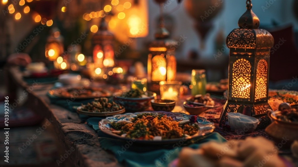 A Gastronomic Feast, A Bountiful Table Laden With a Multitude of Delectable Plates Overflowing With Culinary Delights A Gastronomic Feast, A Bountiful Table Laden With a Multitude of Delectable Plates Overflowing With Culinary Delights