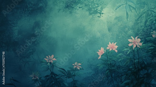 anime style background flowers