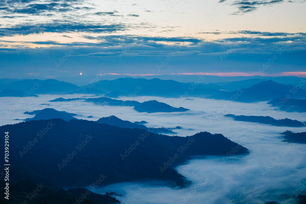 Sunrise and Mist mountain Sunrise and Mist mountain