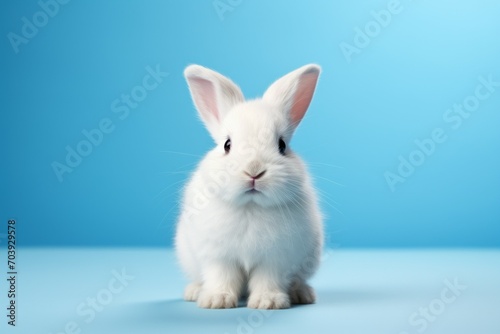 Funny Easter bunny with selective focus and copy space © top images