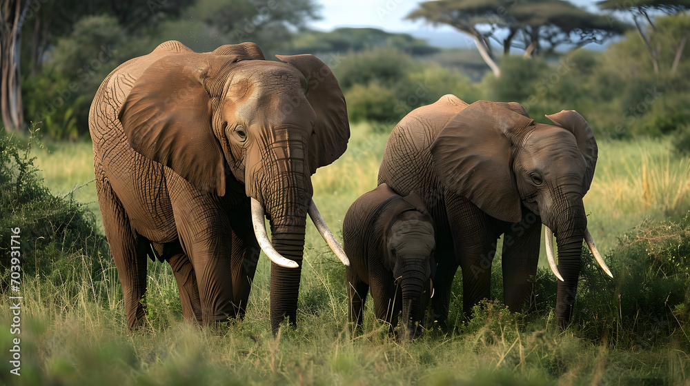 Fototapeta premium african elephants