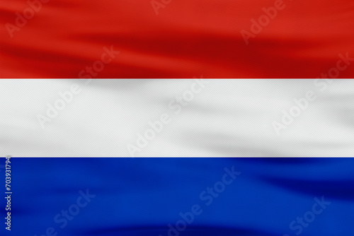 Paraguay Flag - Red, White, Blue Horizontal Stripes