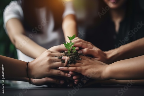hands holding plant