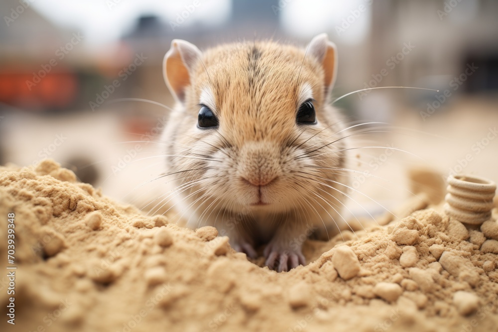 gerbil piling sand to obscure entrance gerbil piling sand to obscure entrance