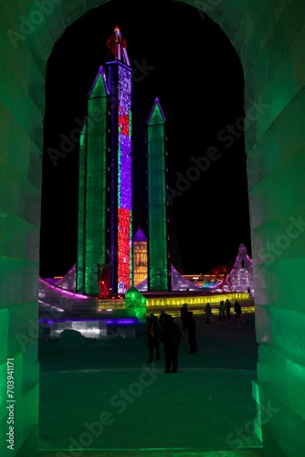 Harbin Ice City by night