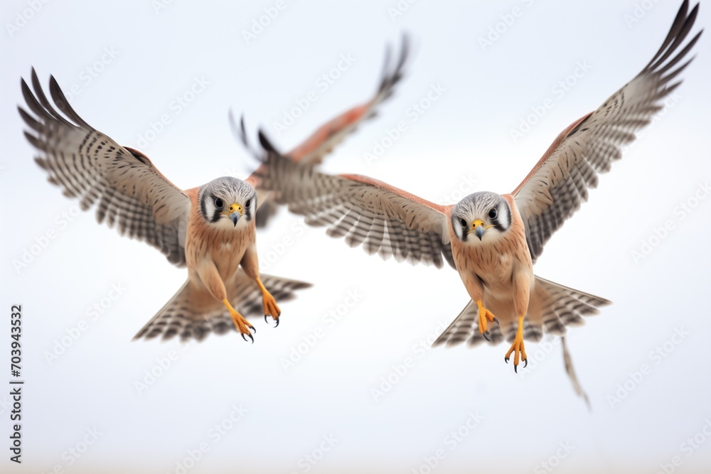 Fototapeta premium kestrels talons ready while hovering