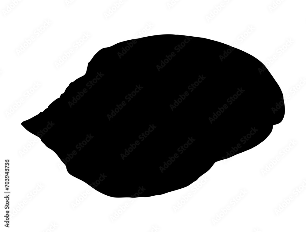 Mollusks silhouette vector art white background Mollusks silhouette vector art white background