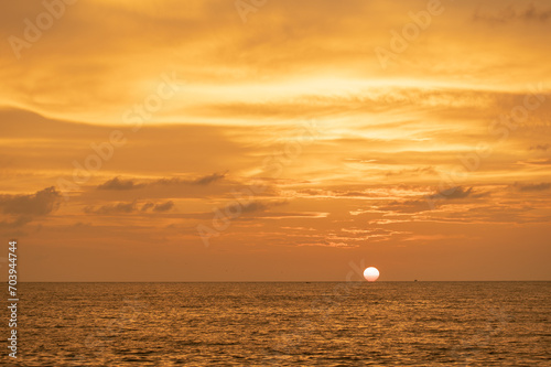 Sunset in Negombo Beach  Sri Lanka