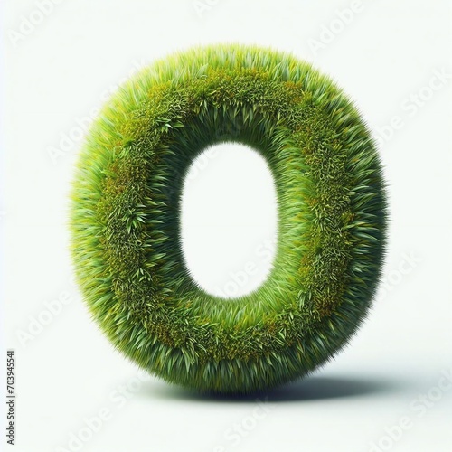 Grass symbol O. AI generated illustration