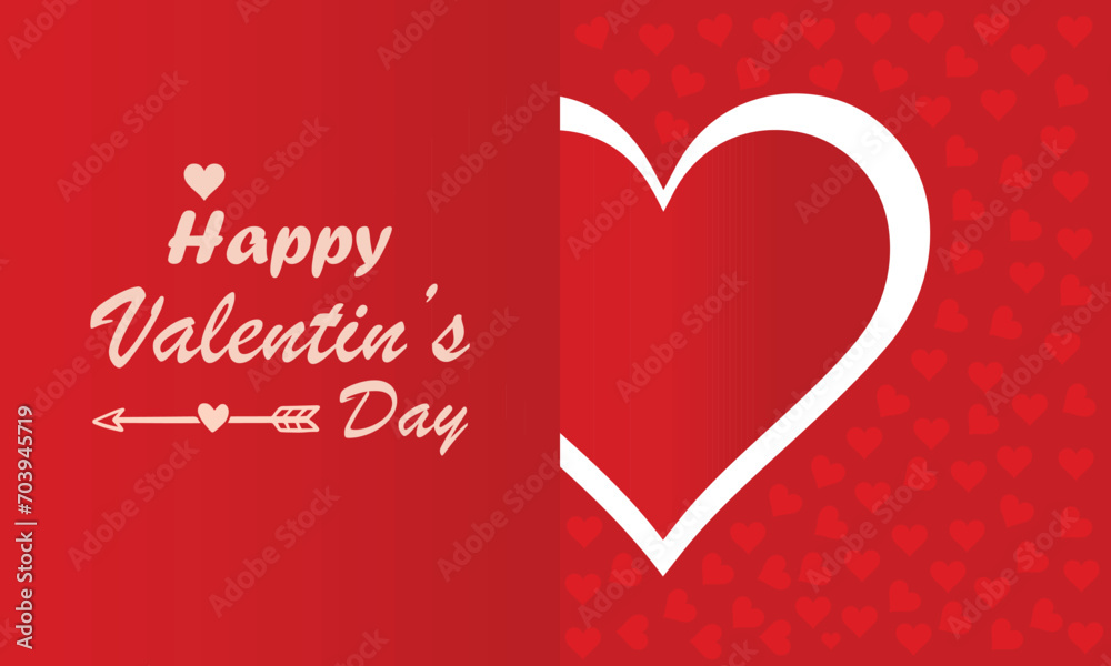 Valentine day card with hand drawing hearts on dark brown background. Vecor illustration with text 