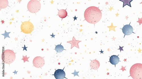 Captivating Seamless Pattern of Stars, Comets, and Constellations in Cosmic Harmony – Ideal for Astronomical and Creative Projects.