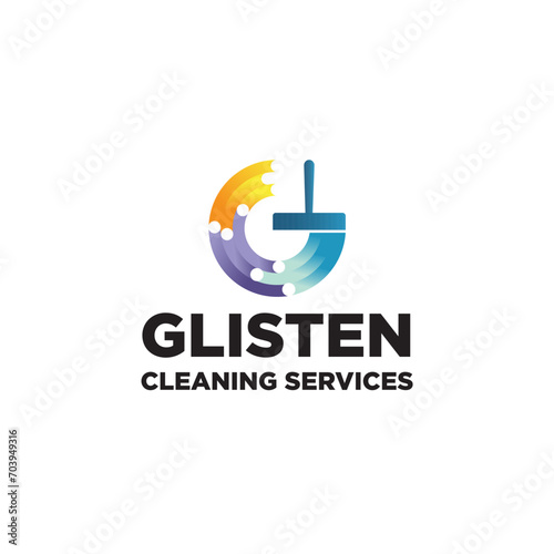 an elegant and modern minimalist cleaning service logo suitable for various company needs
