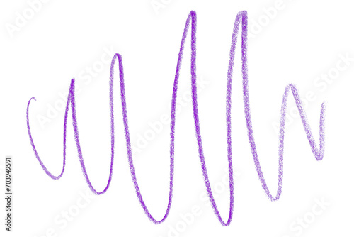 purple pencil strokes isolated on transparent background photo