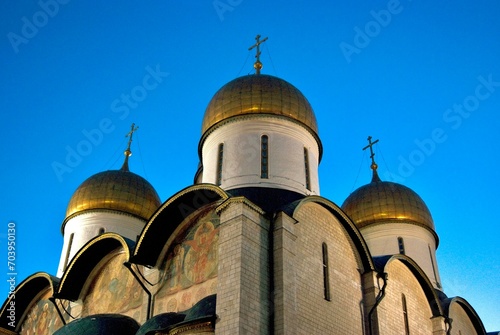 Dormition church of Moscow Kremlin. Color photo