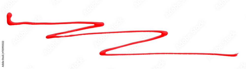 Red watercolor painted zigzag lines isolated on transparent background. Red watercolor painted zigzag lines isolated on transparent background.