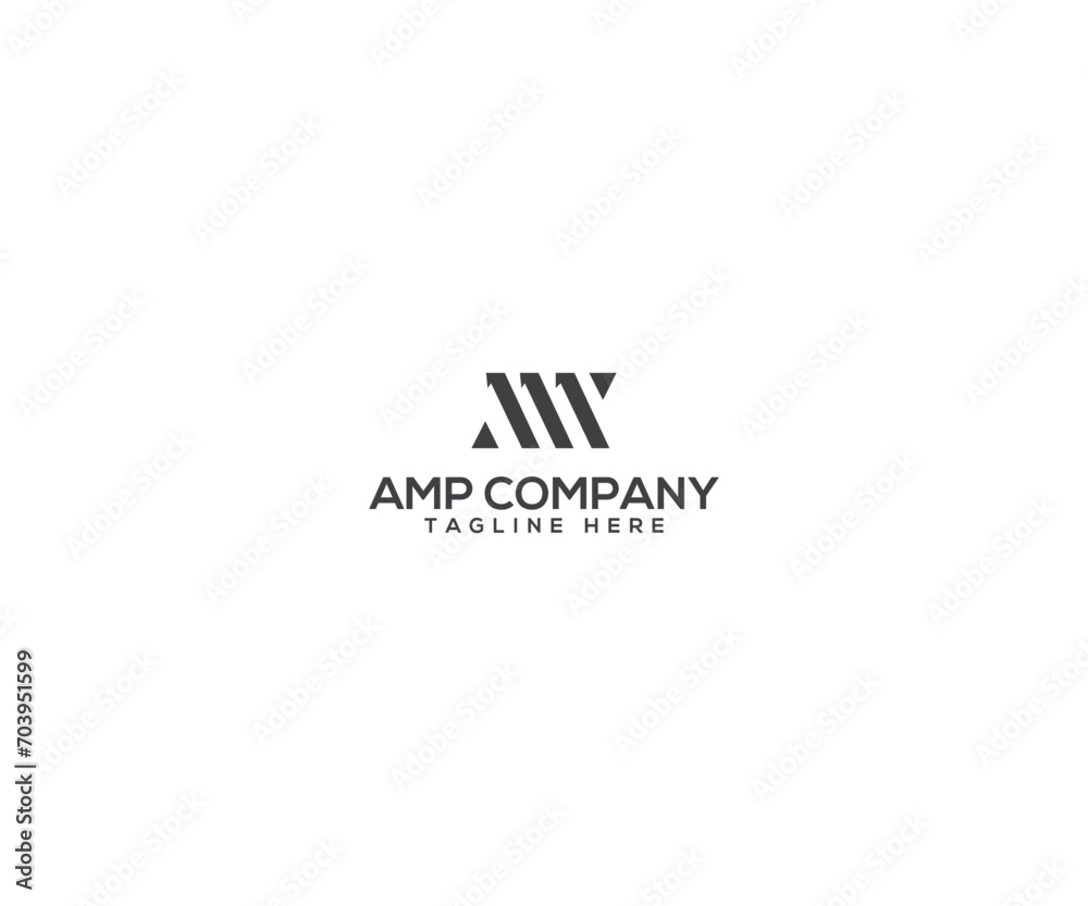 amp company logo design vector
