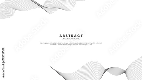 Abstract background of luxury black lines banner slides background
