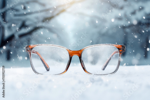 Frosty Frames: Modern Vision Glasses Promo