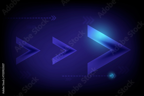 technology background by using arrow in grow up concept 
