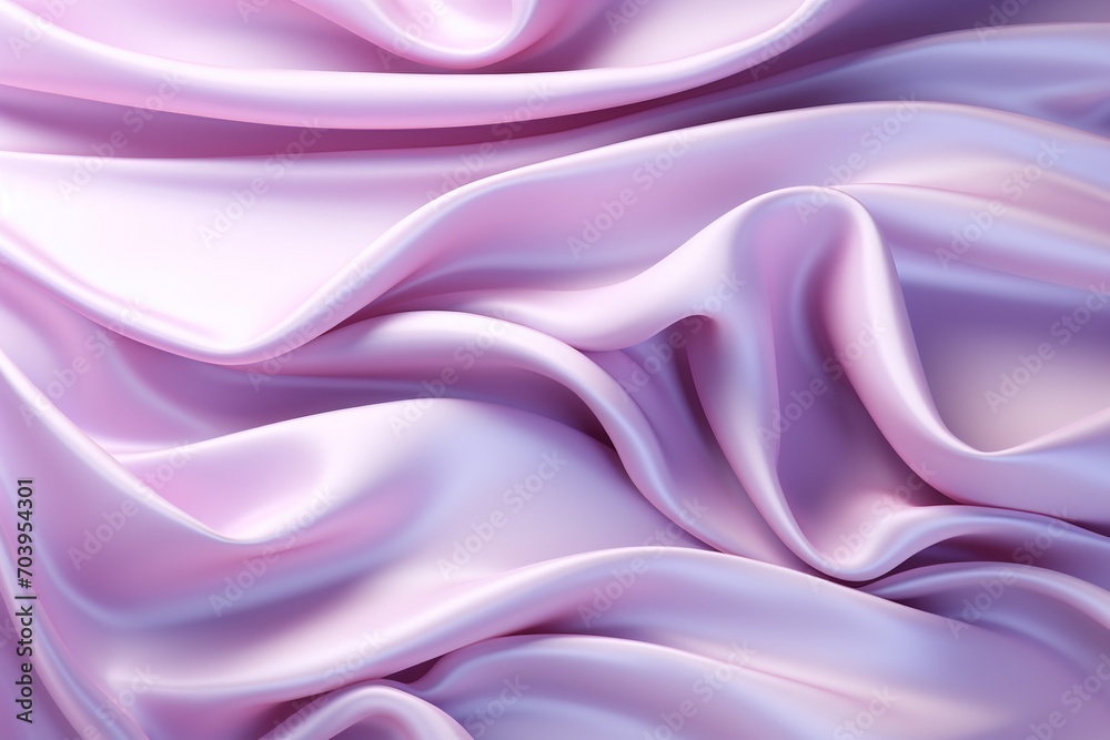 Obraz premium Close-up of pink silk fabric with gentle waves